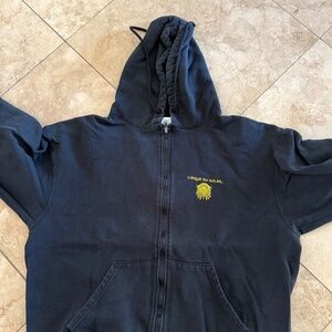 CIRQUE DU SOLEIL Double logo black full zip hoodie